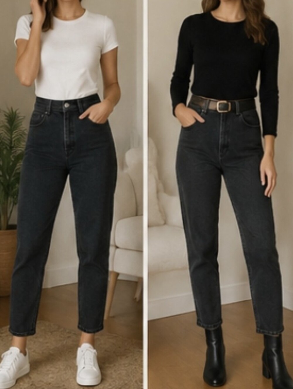Vintage Black, New York and Company Cotton Jeans SIZE 8 RELAXED FIT